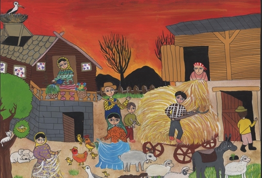 نمایشگاه آنلاین نقاشی‌های برگزیده اعضای کانون با موضوع روستا و زندگی عشایری